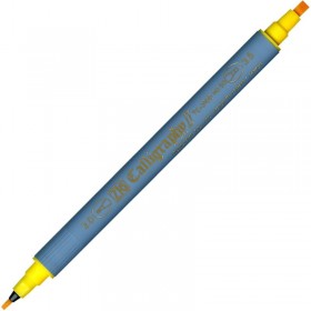 Zig Kaligrafi Kalemi Çift Uçlu 2 mm + 3.5 mm Sarı