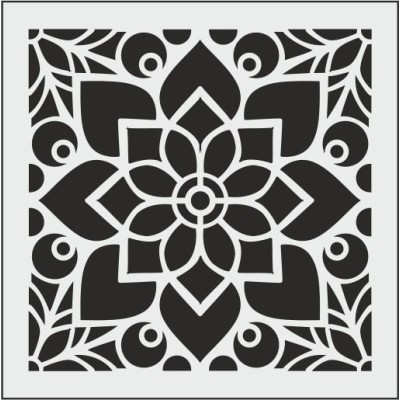 biStencil Damask Şablon 25x25cm K-046