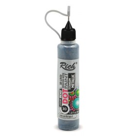 Rich Dot Mandala 3D Boncuk Boyası Metalik ANTİK MAVİ