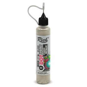 Rich Dot Mandala 3D Boncuk Boyası Metalik ANTİK GÜMÜŞ