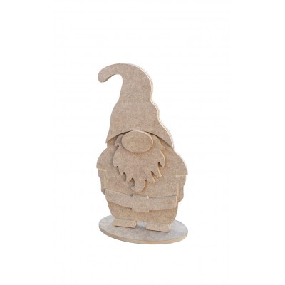 Kaideli Noel Baba 21x36cm Ahşap Obje Model-2