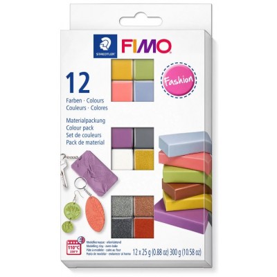 Fimo Soft Polimer Kili (25 gr x 12) Seti Fashion Renkler