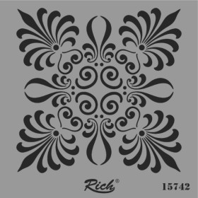 Rich Stencil Şablon 25x25cm 15742 Motif