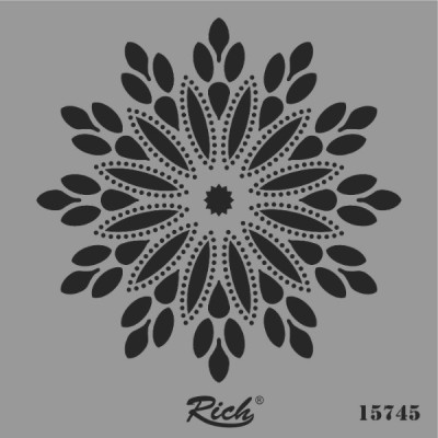Rich Stencil Şablon 25x25cm 15745 Motif