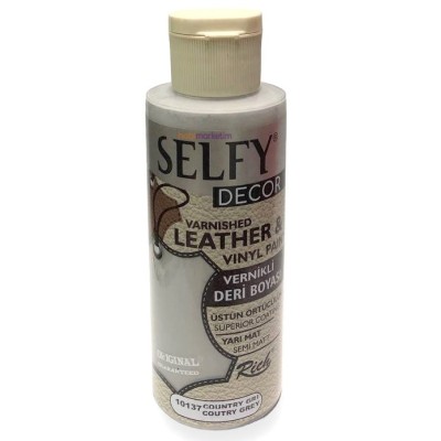 Rich Selfy Decor Vernikli Deri Boyası 120cc COUNTRY GRİ