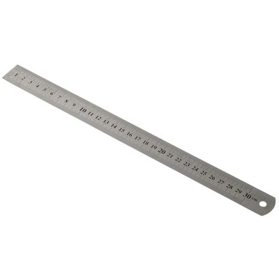 Kraf Çelik Cetvel 30cm (Inch Ölçülü)