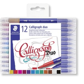 Steadtler Çift Uçlu Kaligrafi Kalemi 2 mm + 3,5 mm 12 Renk Set