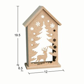 Yılbaşı T-Ligt Mumluk Ev Çam 19x12x6 cm Ahşap Obje Yılbaşı T-Ligt Mumluk Ev Çam 19x12x6 cm Ahşap Obje