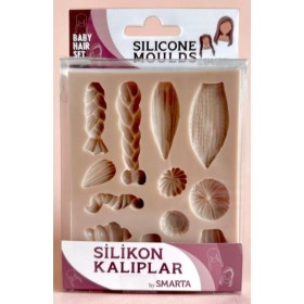 Smarta Silikon Kalıp 10x13cm - Bebek Saç Seti