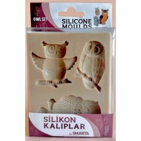 Smarta Silikon Kalıp 10x13cm - Baykuşlar