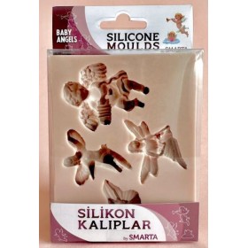 Smarta Silikon Kalıp 10x13cm - bebek melekler