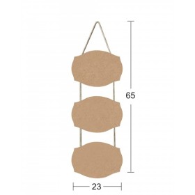 Üçlü İpli KULAKLI Pano Ahşap Obje Üçlü İpli KULAKLI Pano Ahşap Obje