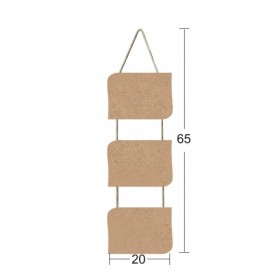 Üçlü ipli DAMLA PANO Ahşap Obje Üçlü ipli DAMLA PANO Ahşap Obje