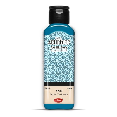 3702 İznik Turkuazı Artdeco Yeni Formül Akrilik Boya 140 ml
