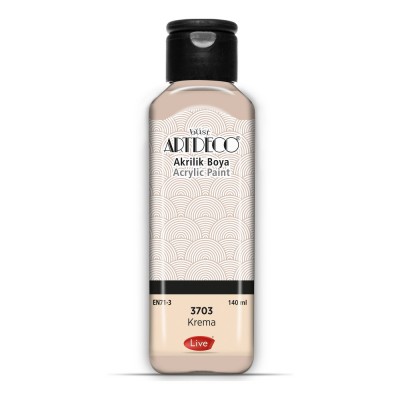 3703 Krema Artdeco Yeni Formül Akrilik Boya 140 ml