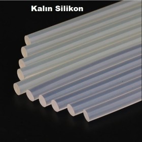 10 adt KALIN Çubuk SİLİKON Şeffaf 30cm 10 adt KALIN Çubuk SİLİKON Şeffaf 30cm