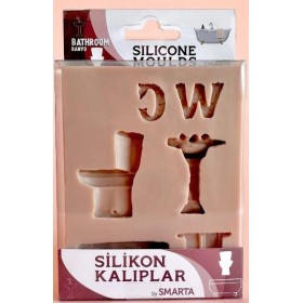 Smarta Silikon Kalıp 10x13cm - Banyo Seti  SK1013070
