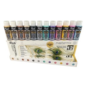 Rich Mastermix Akrilik Boya METALİK RENKLER 12 x  60cc Rich Mastermix Akrilik Boya METALİK RENKLER 12 x  60cc
