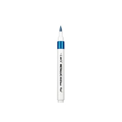 Rich Art-X Akrilik Marker Kalem Fırça uç METALİK  MAVİ