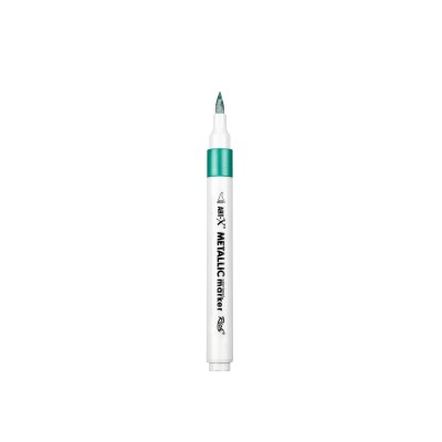 Rich Art-X Akrilik Marker Kalem Fırça uç METALİK ZÜMRÜT