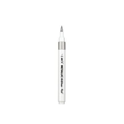 Rich Art-X Akrilik Marker Kalem Fırça uç METALİK GÜMÜŞ