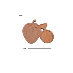 Çilek Kahve/Bardak Altlığı 15x19cm Ahşap Obje SLP-24 Çilek Kahve/Bardak Altlığı 15x19cm Ahşap Obje SLP-24
