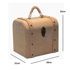 Nostaljik BAVUL Orta Boy Ahşap MDF (25x28x21cm) Nostaljik BAVUL Orta Boy Ahşap MDF (25x28x21cm)