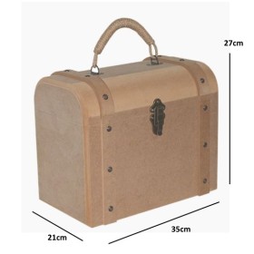 Nostaljik BAVUL Büyük Boy Ahşap MDF (27x35x21cm) Nostaljik BAVUL Büyük Boy Ahşap MDF (27x35x21cm)