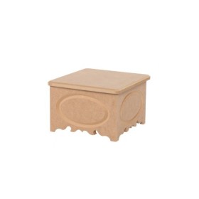 Dekoratif Oval Çizgili Ahşap Kutu 15x15x10cm Dekoratif Oval Çizgili Kutu 15x15x10cm
