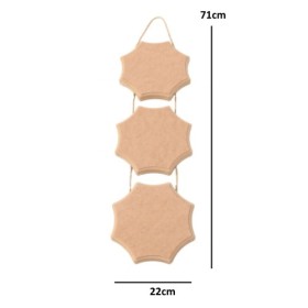 MOTİF ipli Pano 3'lü Ahşap Obje 22x71cm