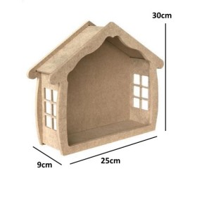 Ev Pano Küçük 30x25x9cm Ahşap Obje RF-21 Ev Pano Küçük 30x25x9cm Ahşap Obje RF-21