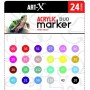 Rich Art-X Akrilik Duo Marker Çift Uçlu Su Bazlı Boyama Kalemi 24'lü