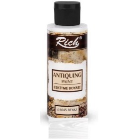 Rich Eskitme Boyası Antiquing 120cc BEYAZ Rich Eskitme Boyası Antiquing 120cc BEYAZ