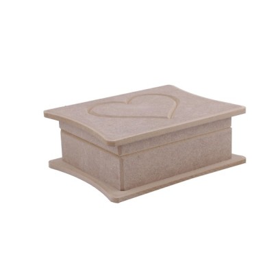 Dalgalı Motifi Kalp Kutu 22x17x8cm KT-77