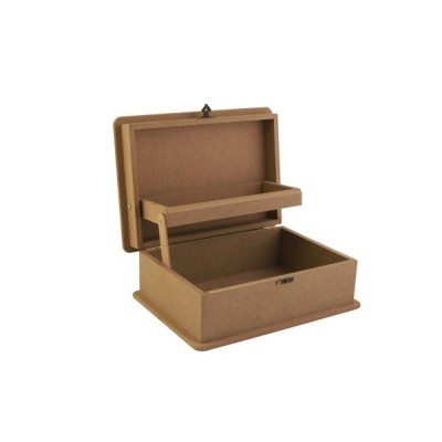 Dikiş Kutusu Raflı (asansörlü) Büyük 28x20x10cm KT-48
