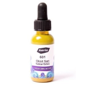 Karin Kolay Ebru Boyası 601 Oksit Sarı 30cc