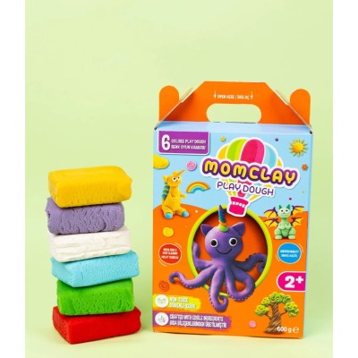 MomClay Oyun Hamuru 6 Renk x 100gr (600gr)