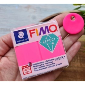 Staedtler Fimo Effect Polimer Kil 201 NEON PEMBE