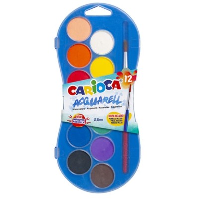 Cairoca Sulu Boya 30mm 12'li Fırça Hediyeli
