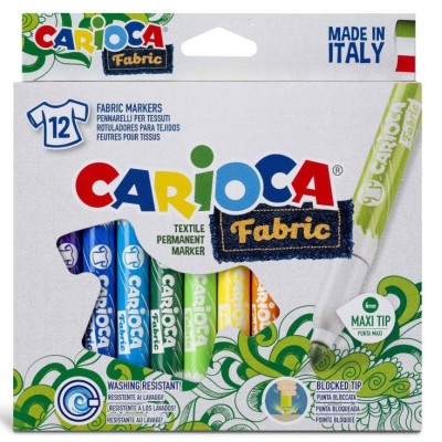 Carioca Keçeli Kumaş Boya Kalemi Maxi 12’Li