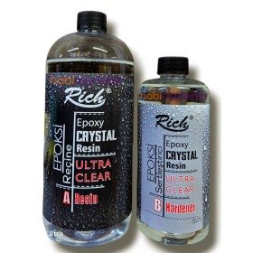 Rich Epoksi Şeffaf Kristal Reçine Set 1000+500 ml Rich Epoksi Şeffaf Kristal Reçine Set 1000+500 cc