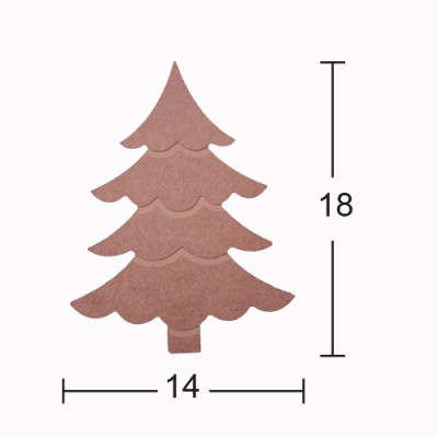 Ayakta Duran Çam Ağacı 18cm Ahşap Obje