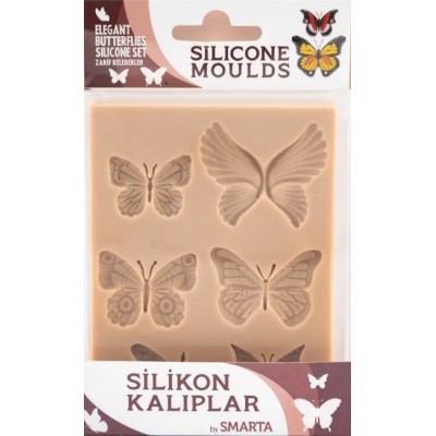 Smarta Silikon Kalıp 10x13cm - Zarif Kelebekler