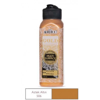 Artdeco Multi Surface METALİK Akrilik Boya AZTEK ALTIN 140 ml
