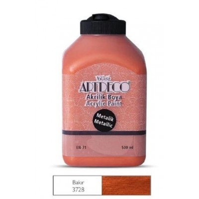 Artdeco Metalik Akrilik Boya BAKIR 3728 - 500ml