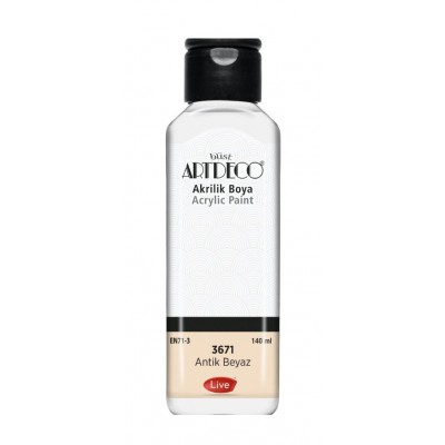 3671 ANTİK BEYAZ Artdeco Yeni Formül Akrilik Boya 140 ml