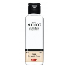 3622 ROMANTİK BEYAZ Artdeco Yeni Formül Akrilik Boya 140 ml
