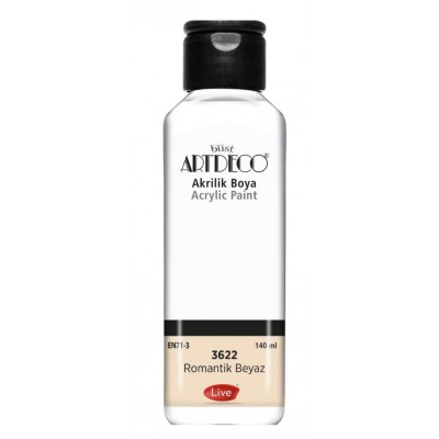 3622 ROMANTİK BEYAZ Artdeco Yeni Formül Akrilik Boya 140 ml