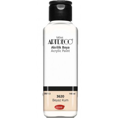 3620 BEYAZ KUM Artdeco Yeni Formül Akrilik Boya 140 ml