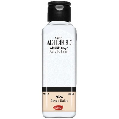 3624 BEYAZ BULUT Artdeco Yeni Formül Akrilik Boya 140 ml